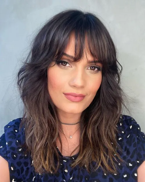 Layered Wolf Cut with Bangs