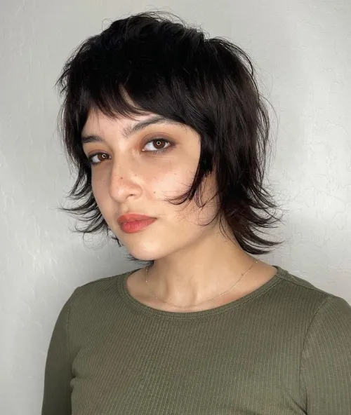 Short Razored Wolf Cut