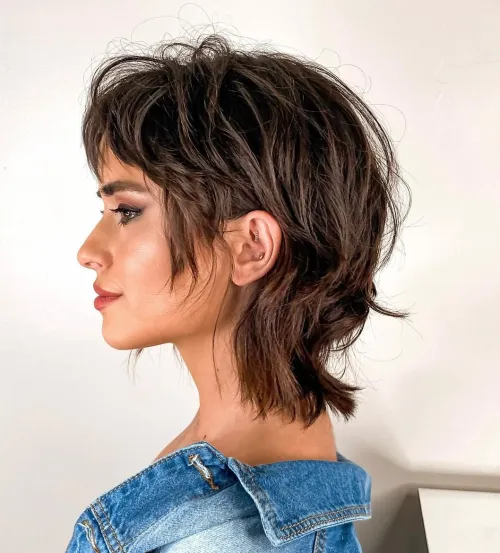 Stylish Shaggy Wolf Cut for Short Hair