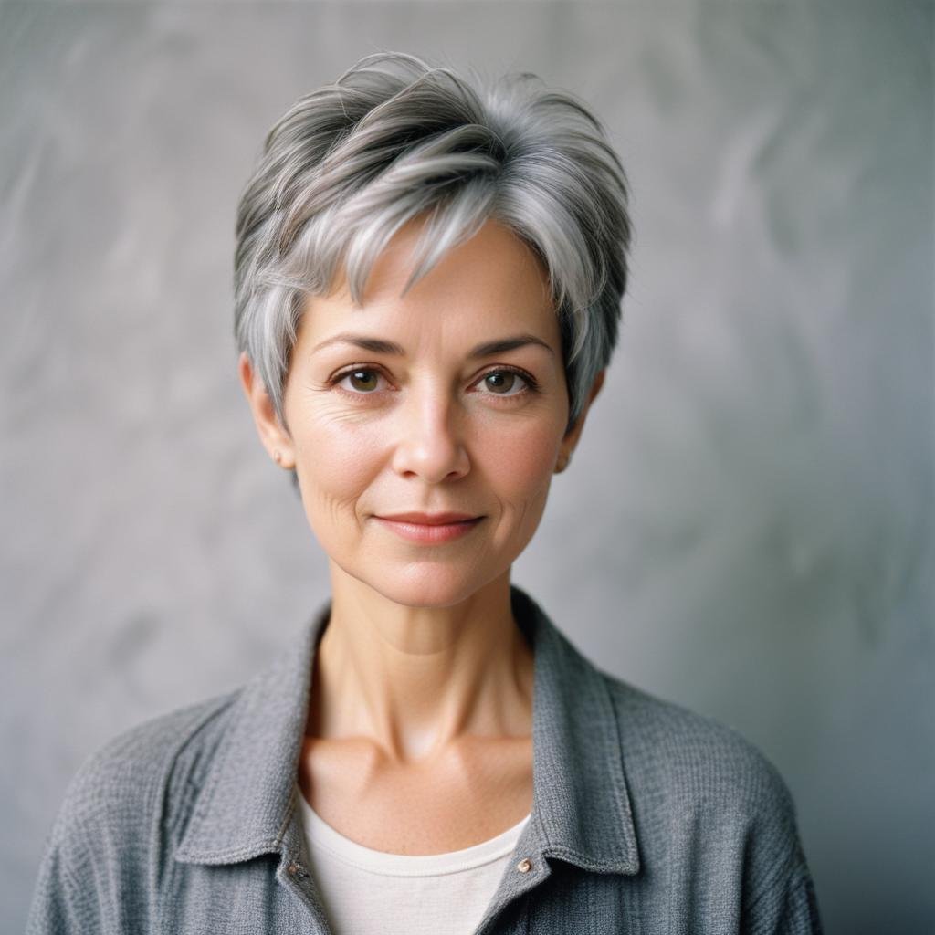 freepik 35mm film photography a woman over 50 with a grey 14190