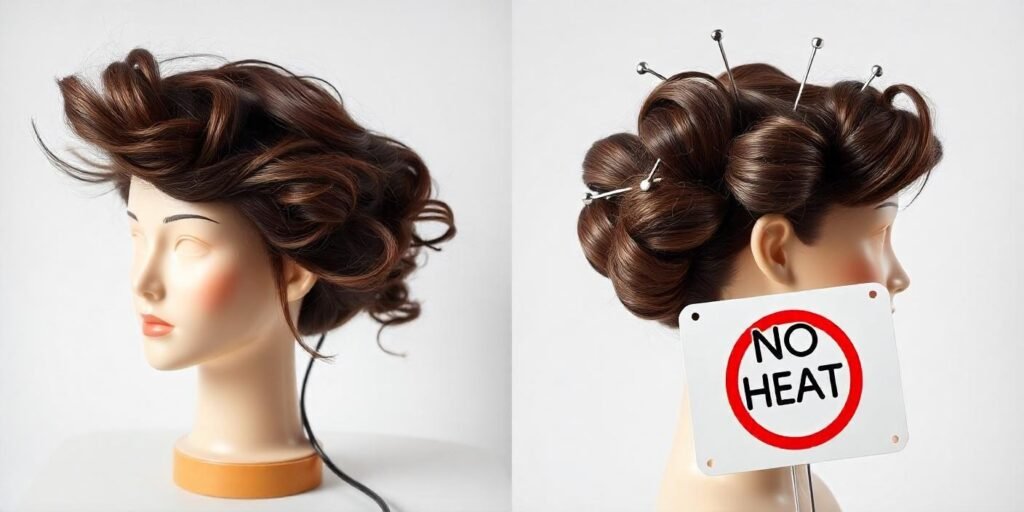 Pin curls vs heat damage comparison for healthier hair