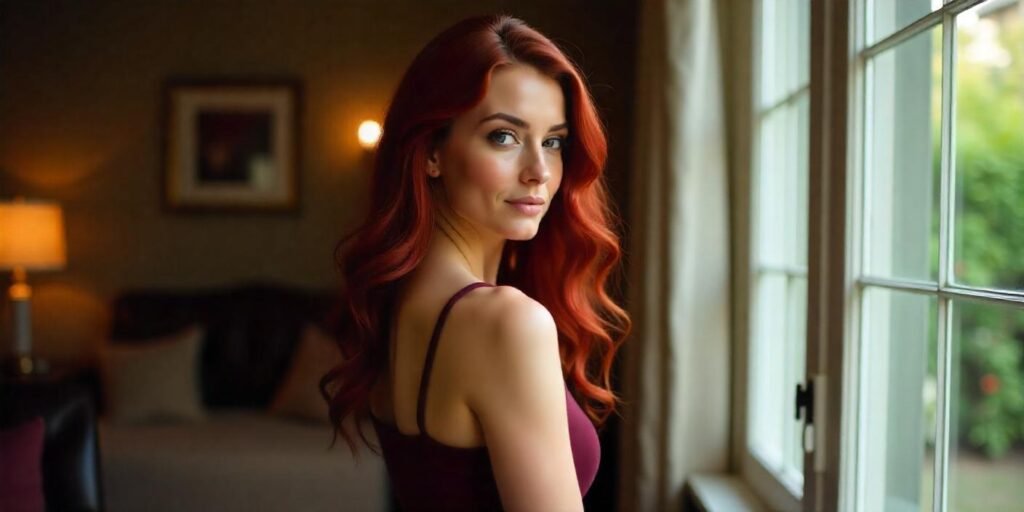 Deep red-brown hair color with a polished, healthy glow, perfect for refreshing brunette hair. The luxurious blend adds intensity and charm.