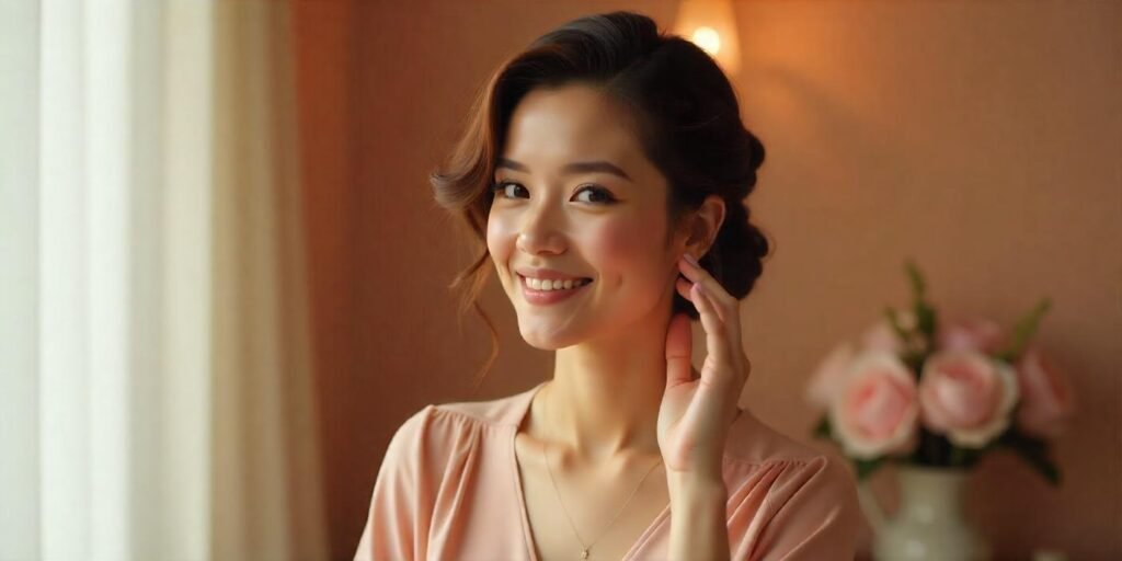 "Classic twist hairstyle for short hair with smooth, controlled blend and romantic background."