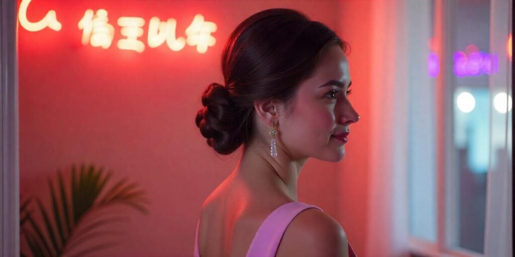 Realistic low chignon hairstyle for weddings and proms, creating a polished, elegant look