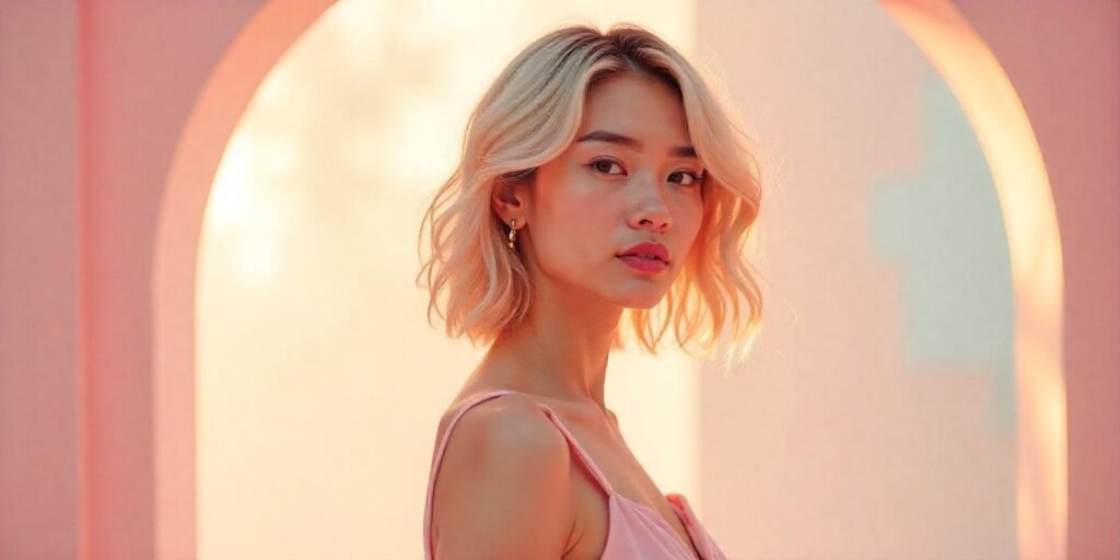 Zero-gravity floating layers hairstyle with jagged ends, styled with root-lifting mousse and ionic blow-dryer for a weightless, frizz-free finish.