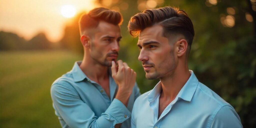 "Side-by-side comparison of Ivy League and Taper Cut hairstyles for men, showcasing different styles."