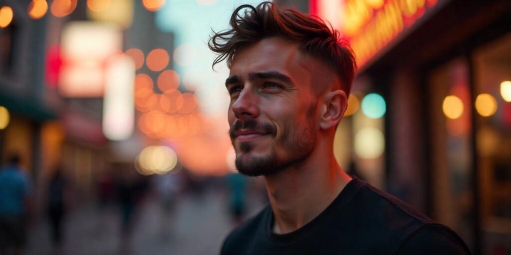 "Textured crop haircut for men, cool and low-maintenance with matte finish, casual vibe."