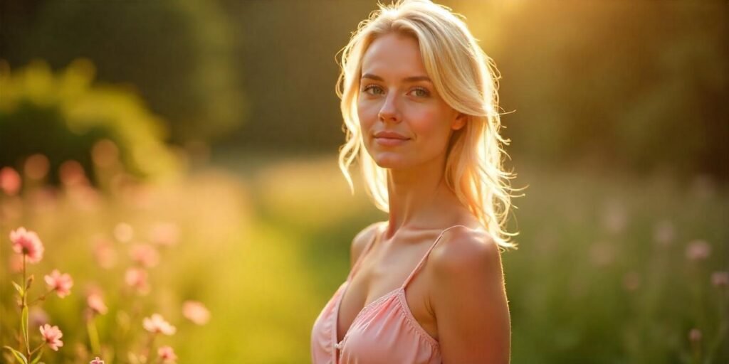 Woman with blonde hair featuring both cool and warm undertones, 