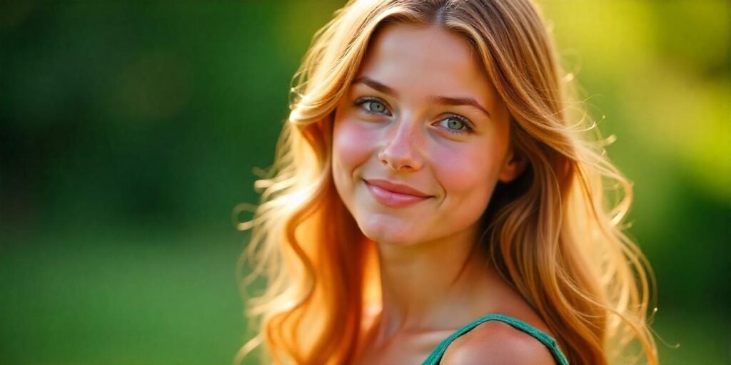 Strawberry blonde hair color with a pinkish overtone, perfect for fair skin, 