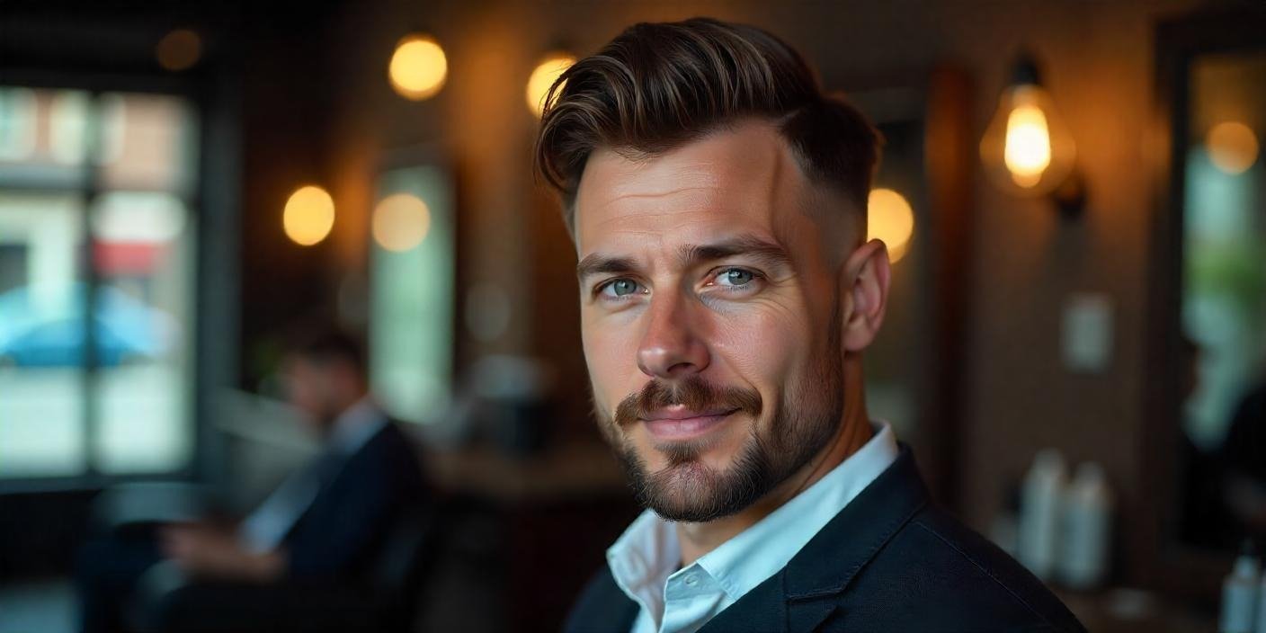 "Stylish fade and taper cuts help manage hair growth while maintaining a polished look."